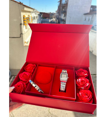 PACK ROJO CON RELOJ