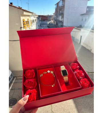PACK ROJO CON RELOJ DIGITAL
