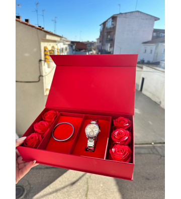 PACK ROJO CON RELOJ