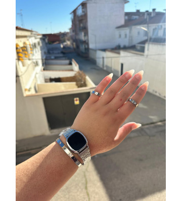 RELOJ CRISTAL ACERO INOX