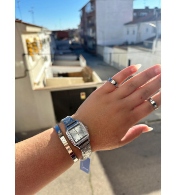 RELOJ CRISTAL ACERO INOX