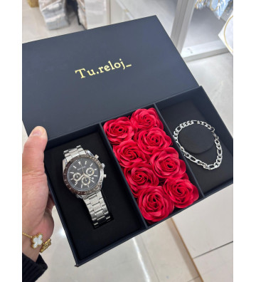 PACK NEGRO FLORES DE HOMBRE