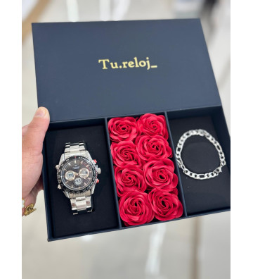 PACK NEGRO FLORES DE HOMBRE