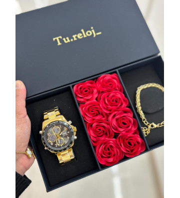 PACK NEGRO FLORES DE HOMBRE