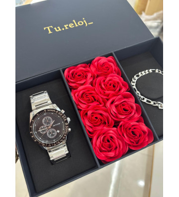 PACK NEGRO FLORES DE HOMBRE