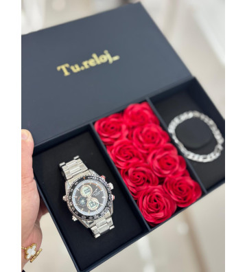 PACK NEGRO FLORES DE HOMBRE