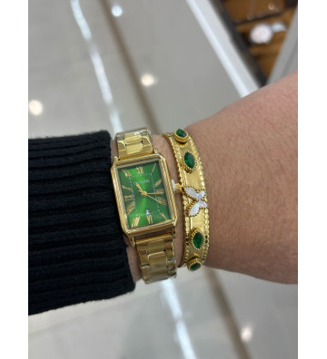 RELOJ  ACERO INOX  CUADRADO