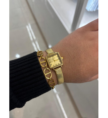 RELOJ  ACERO INOX CUADRADO