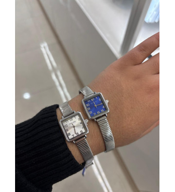 RELOJ  ACERO INOX CUADRADO