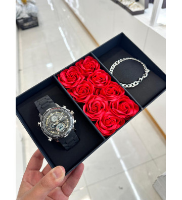 PACK NEGRO FLORES DE HOMBRE