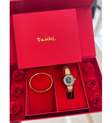 PACK ROJO CON RELOJ VERDE