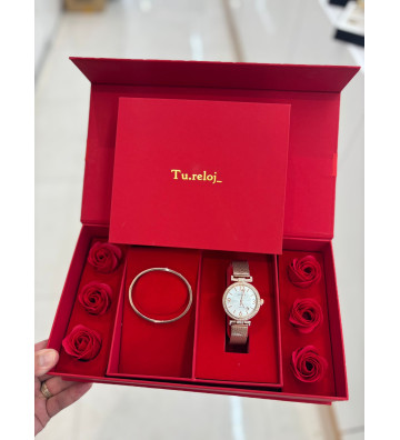 PACK ROJO CON RELOJ VERDE