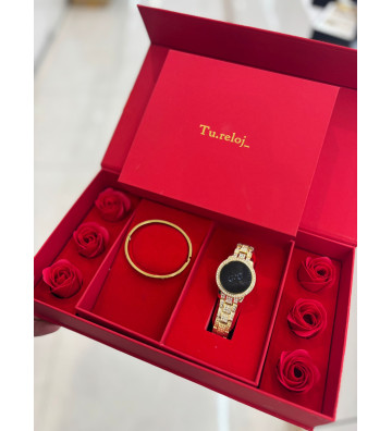 PACK ROJO CON RELOJ DIGITAL